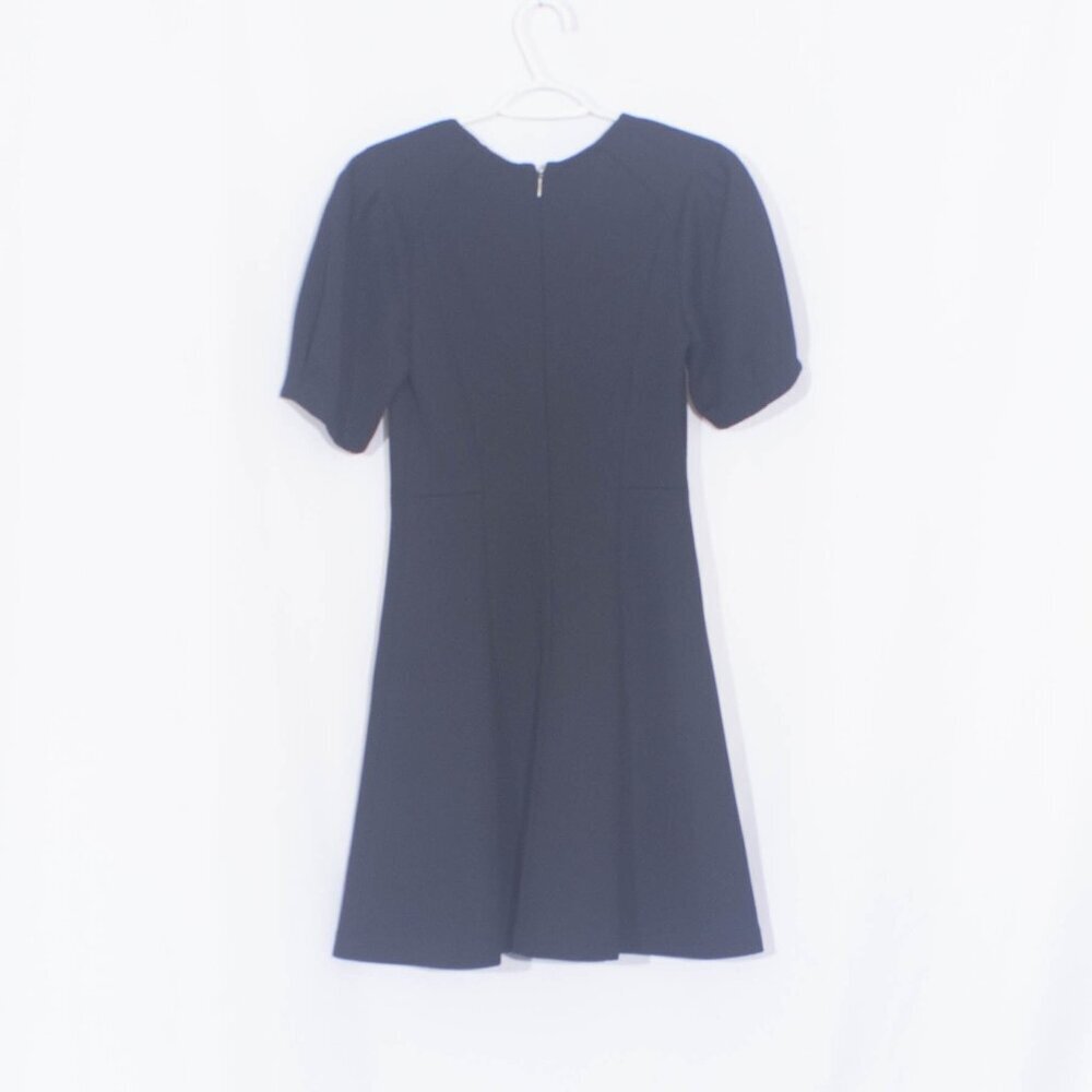REBECCA TAYLOR Navy Stretch Textured Dress Size 2 - Picture 7 of 12